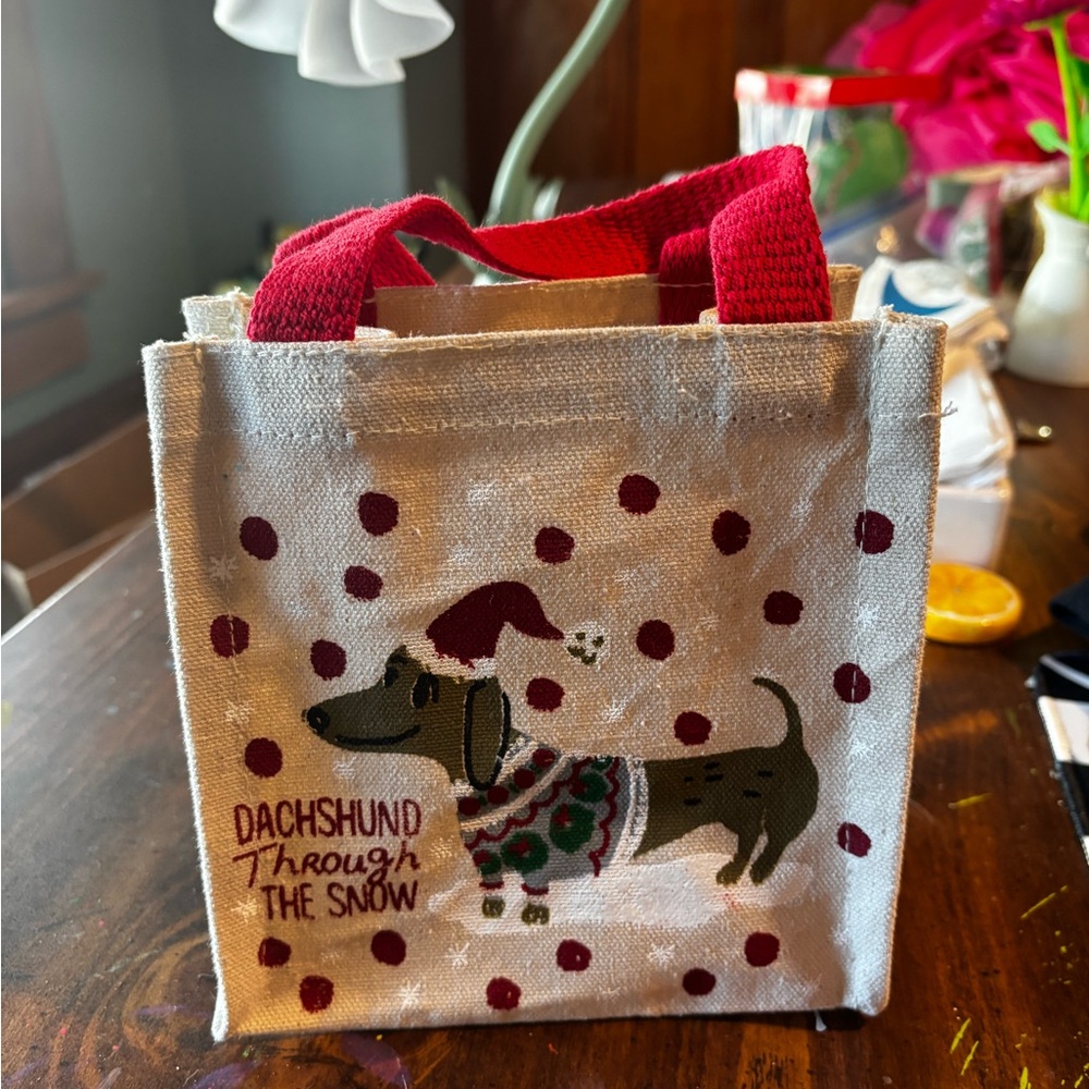 Festive Dachshund Tote Bag